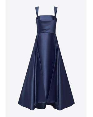 THEIA Zendaya Mikado Square-Neck Gown - Blue