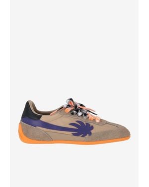 Palm Angels Pa 5 Leather Low-Top Sneakers - Blue