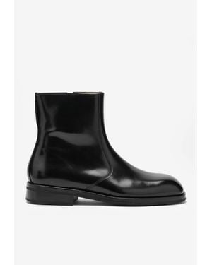 Lemaire Leather Ankle Boots - Black