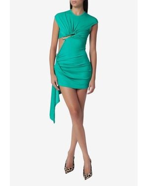 Christopher Esber Draped Mini Dress With Cut-Out - Blue