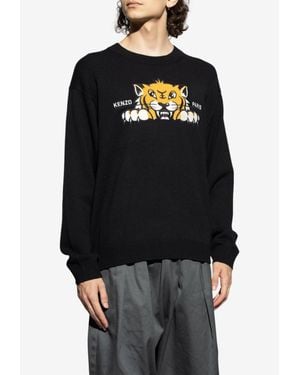 KENZO Happy Tiger Knit Sweater - Black