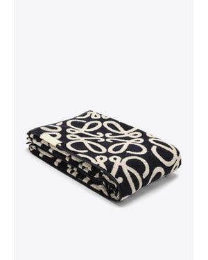 Loewe All-Over Anagram Beach Towel - Black