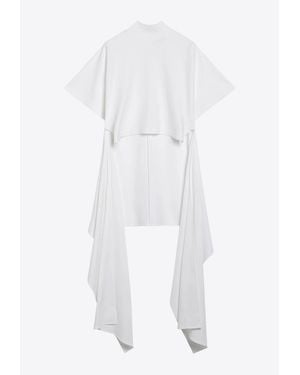 Alaïa Asymmetric Crewneck T-Shirt - White