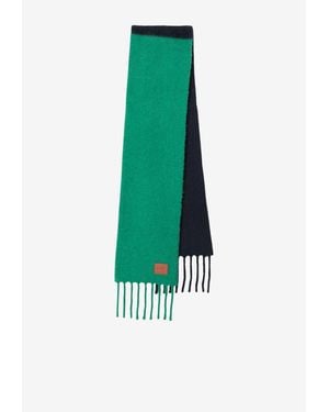 Loewe Two-Tone Fringed Scarf - White