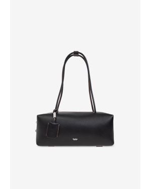 Max Mara Holdall String Leather Shoulder Bag - White
