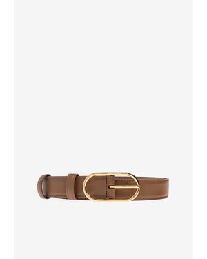 Dolce & Gabbana Calfskin Adjustable Belt - White