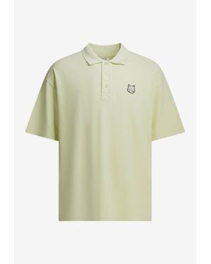 Maison Kitsuné Fox Head Polo T-Shirt - Green