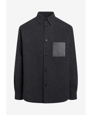 Loewe Anagram Pocket Shirt Jacket - Black