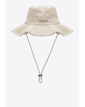 Jacquemus Le Bob Artichaut Logo Bucket Hat - White