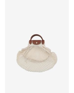 Longchamp Small La Pliage Filet Bag - White