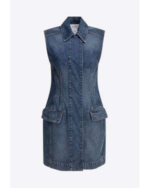 Sportmax Carabo Mini Denim Dress - Blue