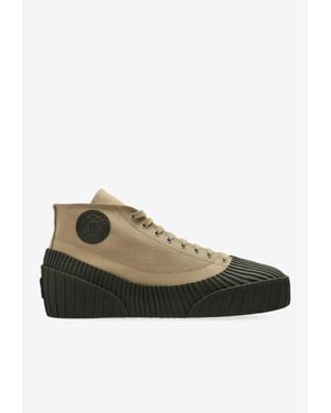Balmain Riff Low High-Top Sneakers - Natural