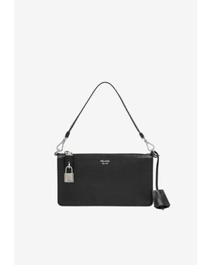 Prada Aged Leather Pouch - White