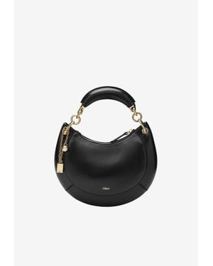 Chloé Marcie Leather Hobo Bag - Black