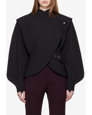 Mugler Tailored Buckle-Fastening Jacket - Black