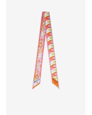 PUCCI Mixed-Print Scarf - White