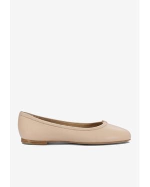 Chloé Marcie Nappa Leather Ballet Flats - Natural