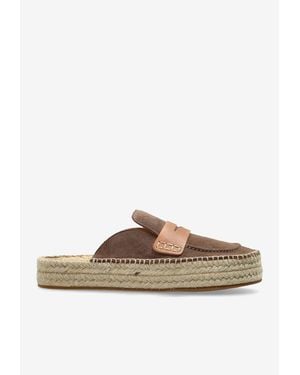 JW Anderson Suede Espadrille Mules - Brown