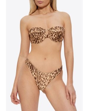 Zimmermann Cascadian Leopard Print Bikini Bottom - Natural