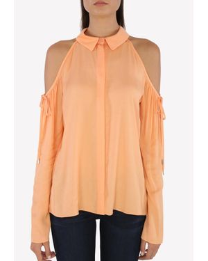 Cushnie et Ochs Cold-Shoulder Blouse - Orange