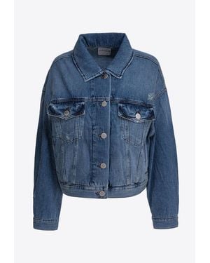 Pinko Buttoned Denim Jacket - Blue