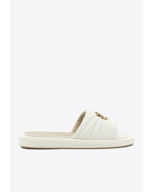 Pinko Fiona Leather Sandals - White
