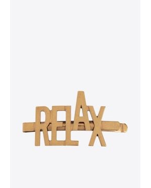 Moschino Relax Hair Clip - White