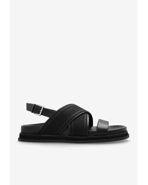 Jimmy Choo Joa Canvas And Leather Sandals - Black