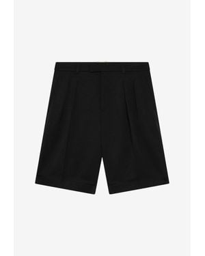Saint Laurent Tailored Wool Shorts - Black