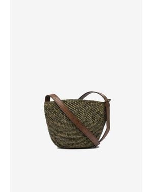 IBELIV Raffia Bucket Bag - Green