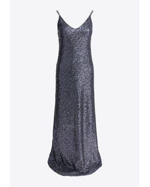 Semler All-Over Sequined Maxi Dress - Blue