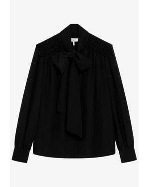 Chloé Lavallière Silk Blouse - Black
