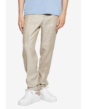 Etro Linen-Blend Chino Pants - Natural