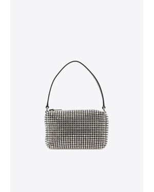 Alexander Wang Medium Heiress Crystal Mesh Handbag - White