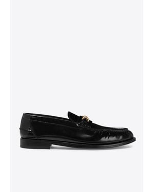 Versace Leather Medusa 95 Loafers - Black
