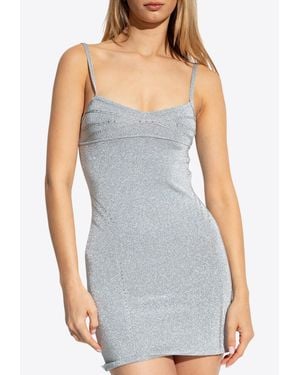 Jacquemus Fiesta Glittered Mini Dress - Grey