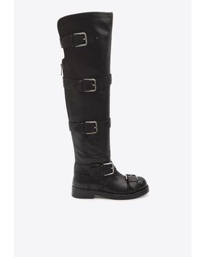 Dolce & Gabbana Horse Over-The-Knee Boots - Black