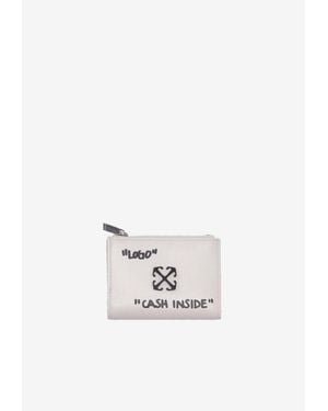 Off-White c/o Virgil Abloh Jitney Quote Zipped Bi-Fold Wallet - White