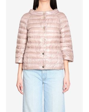 Herno Reversible Short Down Jacket - Red