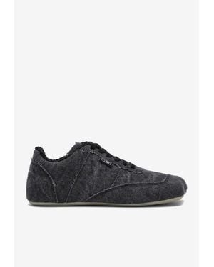 MM6 by Maison Margiela Anatomic Low-Top Canvas Sneakers - Black