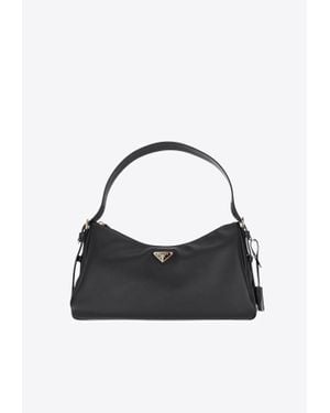 Prada Medium Aimée Leather Shoulder Bag - Blue
