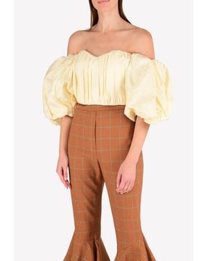 Ellery Lady Chatterly Off-The-Shoulder Top - White