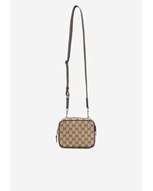 Gucci Mini Gg Canvas Shoulder Bag - White