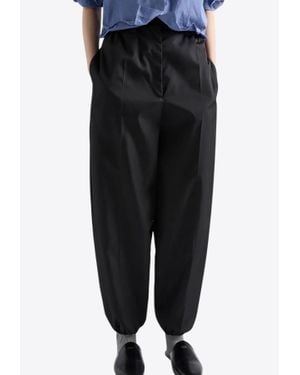 Prada Nylon Belted Track Pants - Black