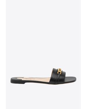 Tom Ford Whitney Leather Slides - White