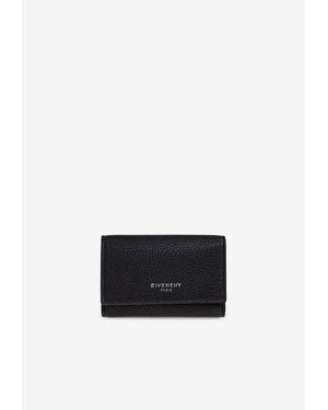 Givenchy Stamped Logo Grained Leather Key Holder - White