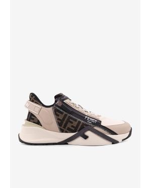 Fendi Flow Ff Jacquard Low-Top Trainers - Natural