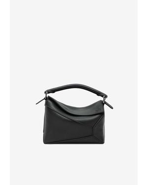 Loewe Mini Puzzle Edge Calfskin Bag - Blue