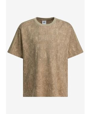 adidas Originals X Song For The Mute Bleached Logo T-Shirt - Natural
