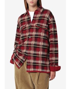 Guest In Residence Plaid Check Long-Sleeved Shirt - Red